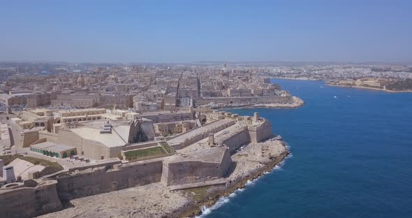 Ancient capital city of Valletta in Malta