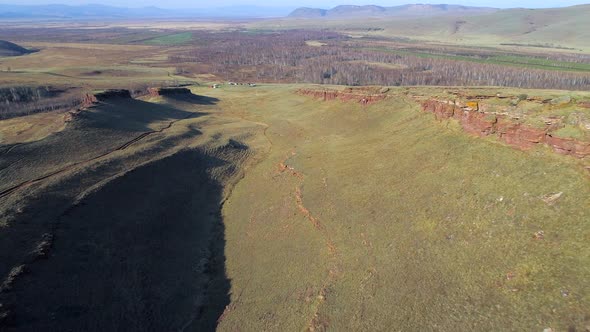 Aerial View Mountain Range 