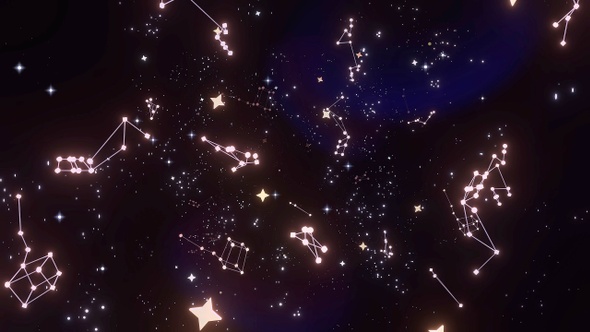 4K Travel Through Constellations