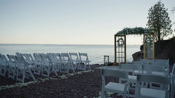 Ocean-side or lake-side Shoreline wedding ceremony inspiration