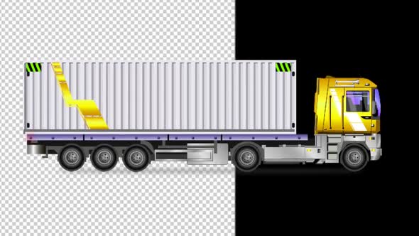 Container Truck Yellow