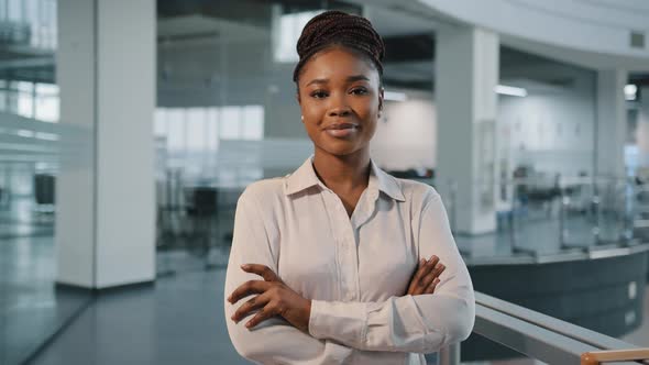 African Millennial 30s Successful Confident Strong Businesswoman Feminism Worker Lady Boss Female