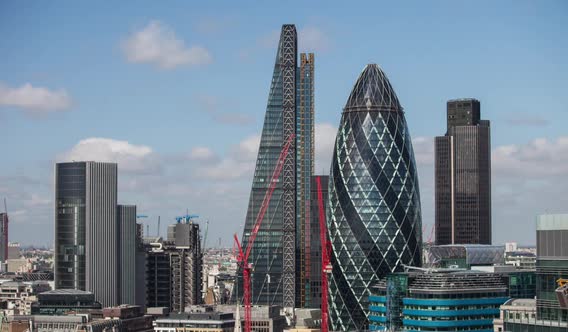 timelapse london city skyline skyscrapers architecture england urban