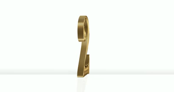 3D gold two-number rotating animation