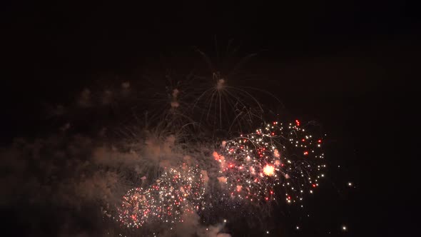 Fireworks On Black Background