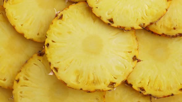 Sliced Pieces of Delicious Pineapple Fruit