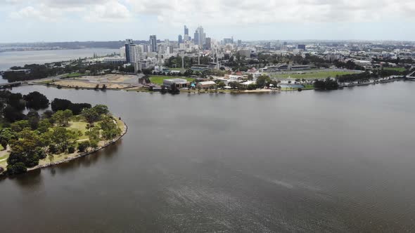 Aerial View of Perth City