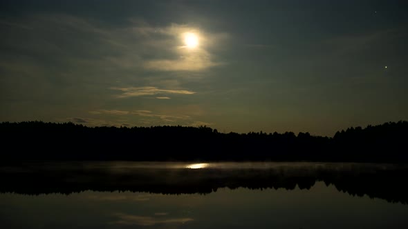 Moon And Fog