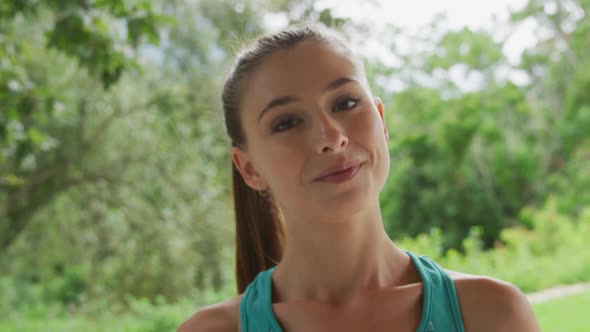 Woman smiling to camera