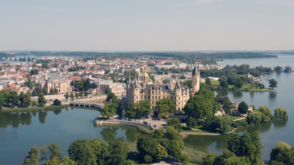 Aerial View of Schwerin Castle