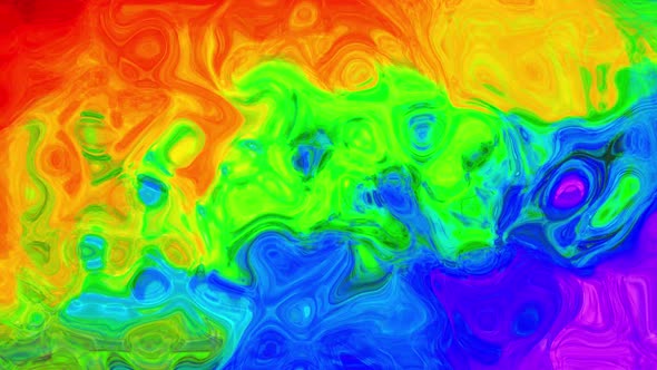 Abstract flowing colorful liquid. colorful wavy liquid animation.