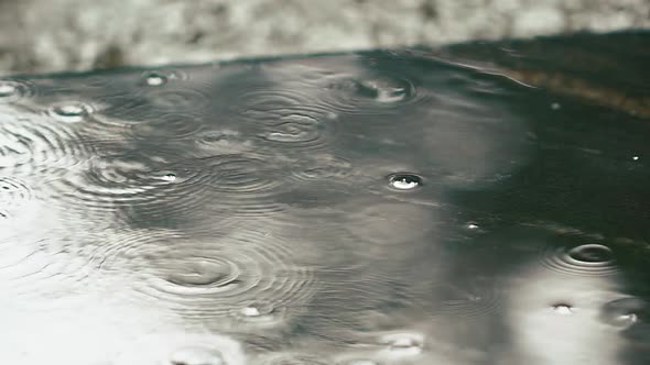 Slow Motion Video Water Splashing in the Fountain