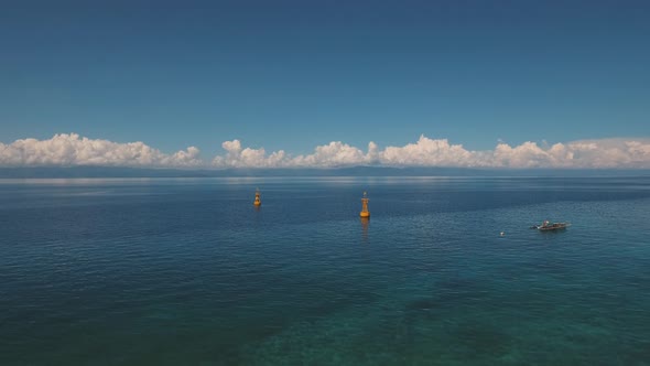 Navigational Buoy in the Sea.