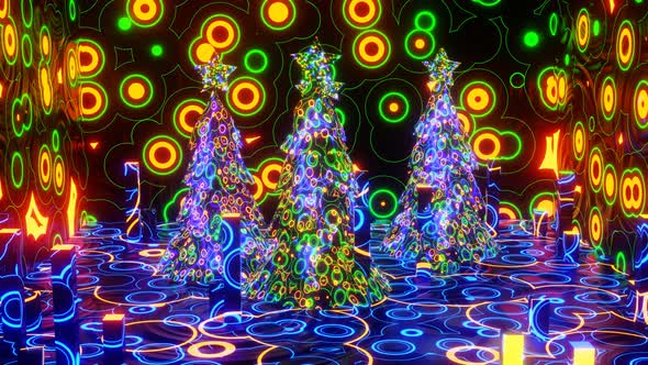 Christmas Abstract Background 4k,Christmas Tree Background