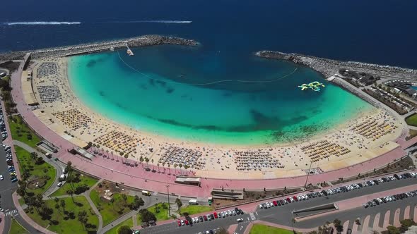 Aerial View of the Amadores Beach, Gran Canaria