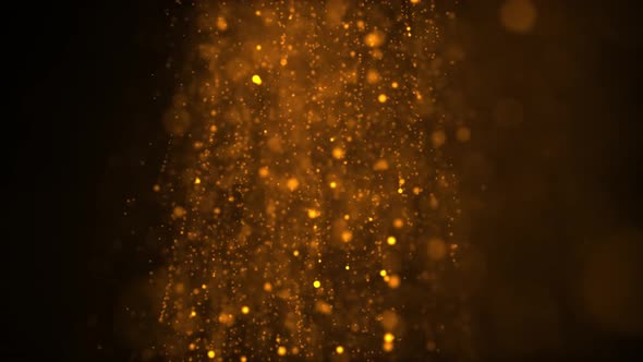 Gold Particles Background