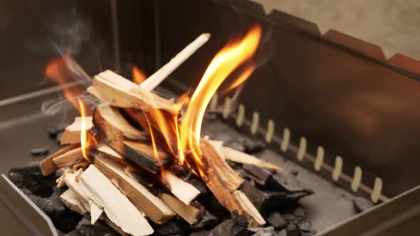 Fire Coals in Grill