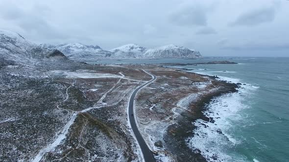 Skagsanden beach in Lofoten islands