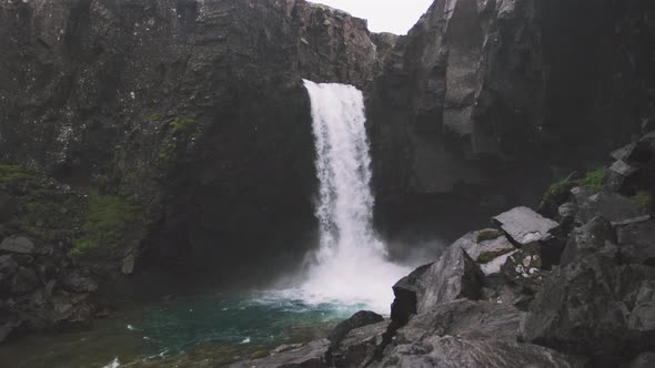 Folaldafoss Waterfall and Stream Iceland