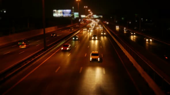 Freeway In Night