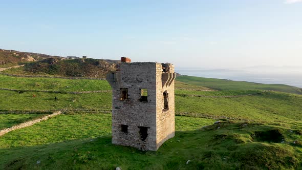 Aerial View of the Crohy Head Signal Tower at Maghery By Dungloe  Ireland