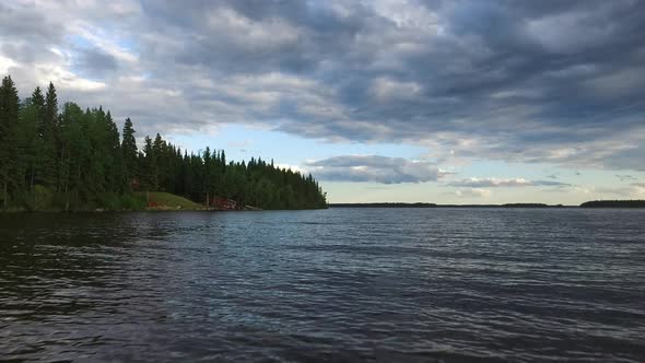 Lake shore seen from lake