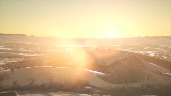 Red Sand Desert Dunes at Sunset alt