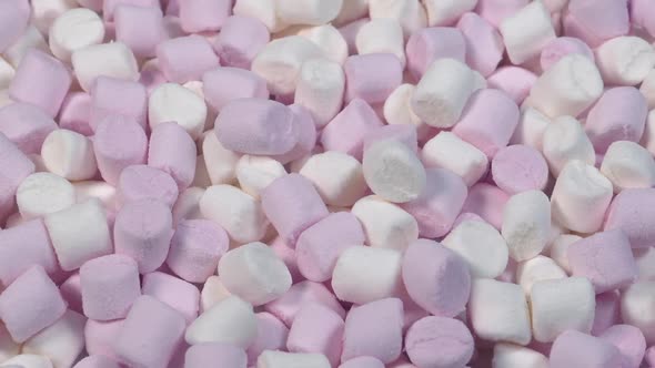 Snackfood Marshmallows Candies Rotating Slowly