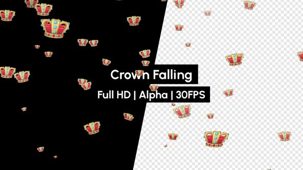 King Crown Falling With Alpha