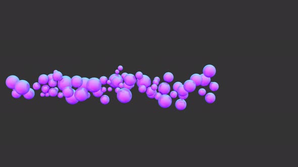 Abstract Animation of Appearance and Flight of Spheres