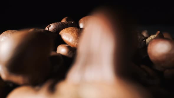 Beautiful View Of Coffee Beans. Close-up.