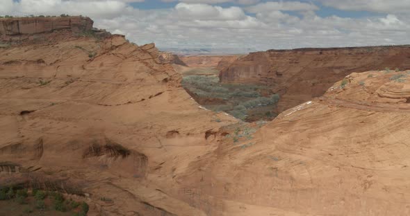 Slow rise revealing Canyon de Chelly National Monument