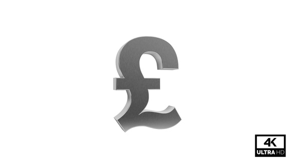 Silver GBP Pound Symbol Seamless Rotate