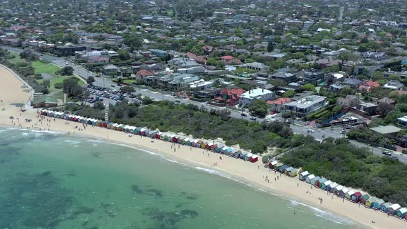 Dendy Street Beach in Brighton, Melbourne, Seen From the Air