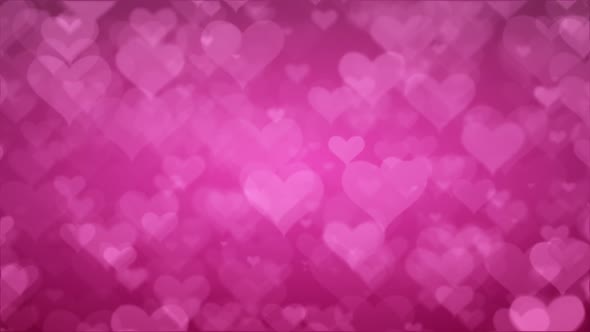 Soft Pink Background With Hearts