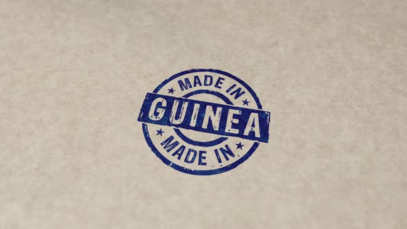 Made in Guinea stamp and stamping