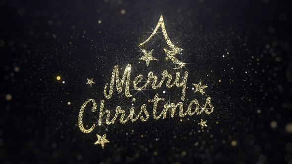 Merry Christmas Wishes Gold Background alt