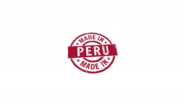 Made in Peru stamp and stamping isolated