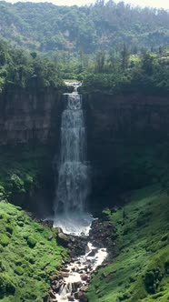 Waterfall Aerial Vertical View