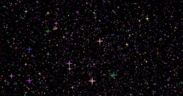 Abstract colorful stars animation.