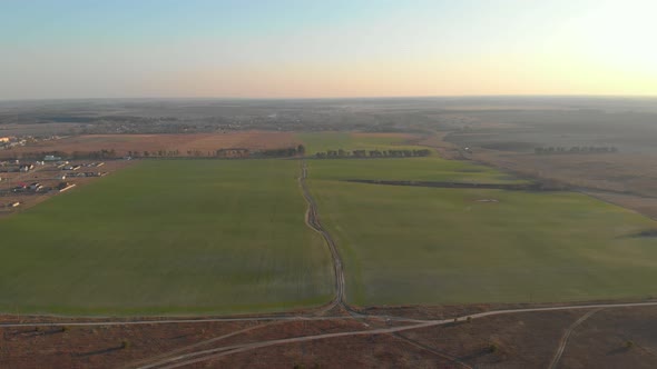 Dirt Road Agricultural Field