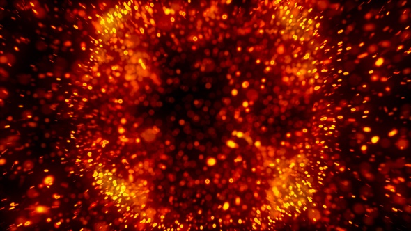 Red Particles Explosion