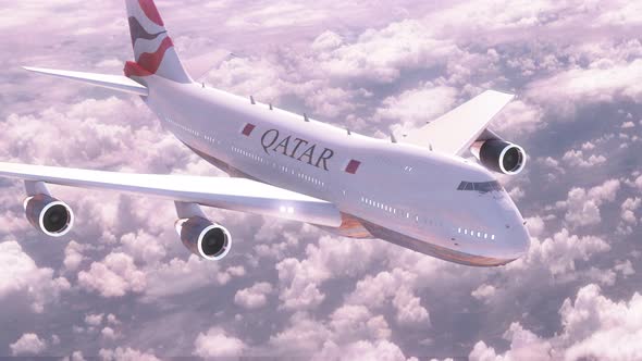 Plane Flight Travel To Qatar