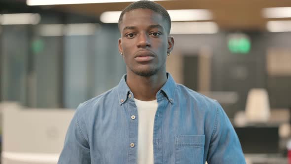 Young African American Man Talking on Online Video Call