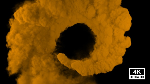 Swirling Orange Smoke 4K alt