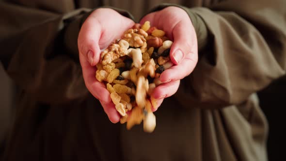 Nuts and Dried Fruits Mix Closeup