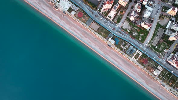 Beach Aerial View Turkey Antalya 4 K