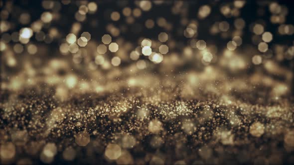 Shimmering Golden Particles 4k