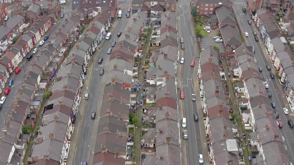 Houses and Streets of Liverpool close to Anfield