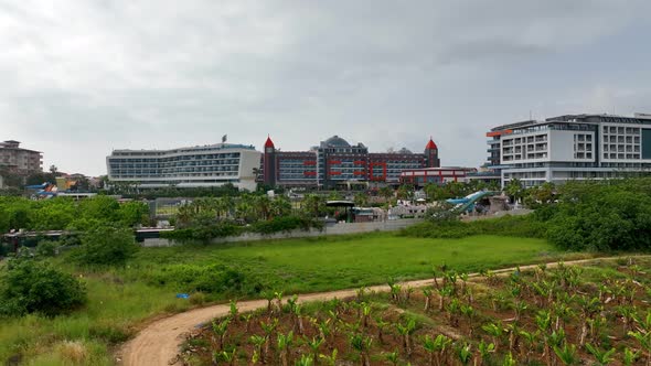 Infrastructure of hotels aerıal vıew